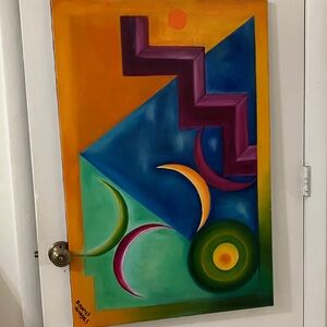 Abstract Geometric Art oil painting